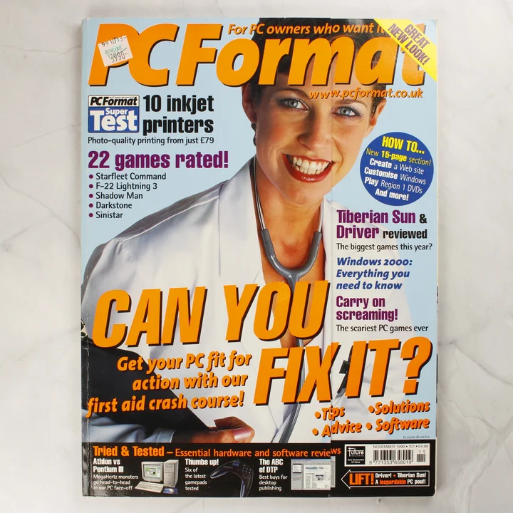 A PC Format magazin 1999. novemberi számának színes borítója