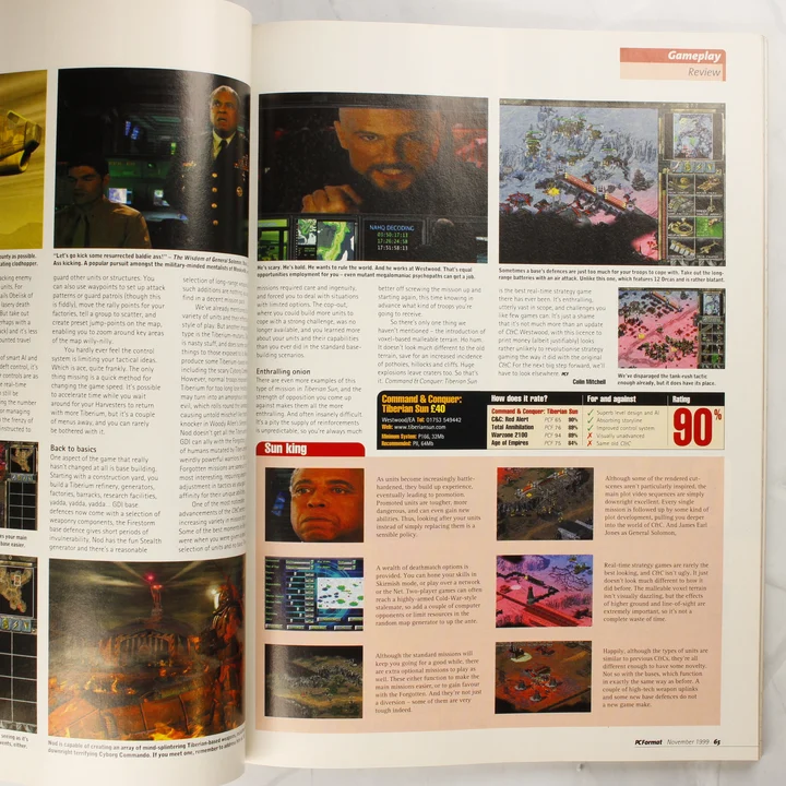 A Command & Conquer: Tiberian Sun játék tesztje a PC Format magazinban