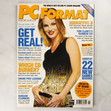 A PC Format magazin 1998. novemberi számának színes borítója