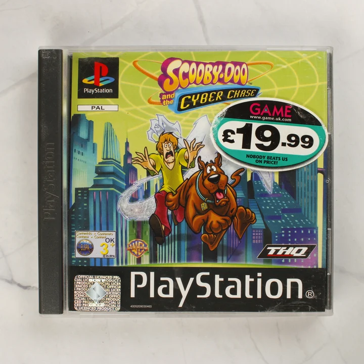 Scooby-Doo and the Cyber Chase PlayStation játék tok előlapja matricával