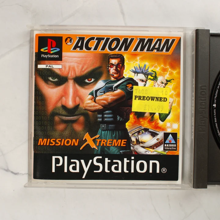 Action Man: Mission Xtreme PS1 kiskönyv Action Man: Mission Xtreme PlayStation játék kézikönyv előlapja