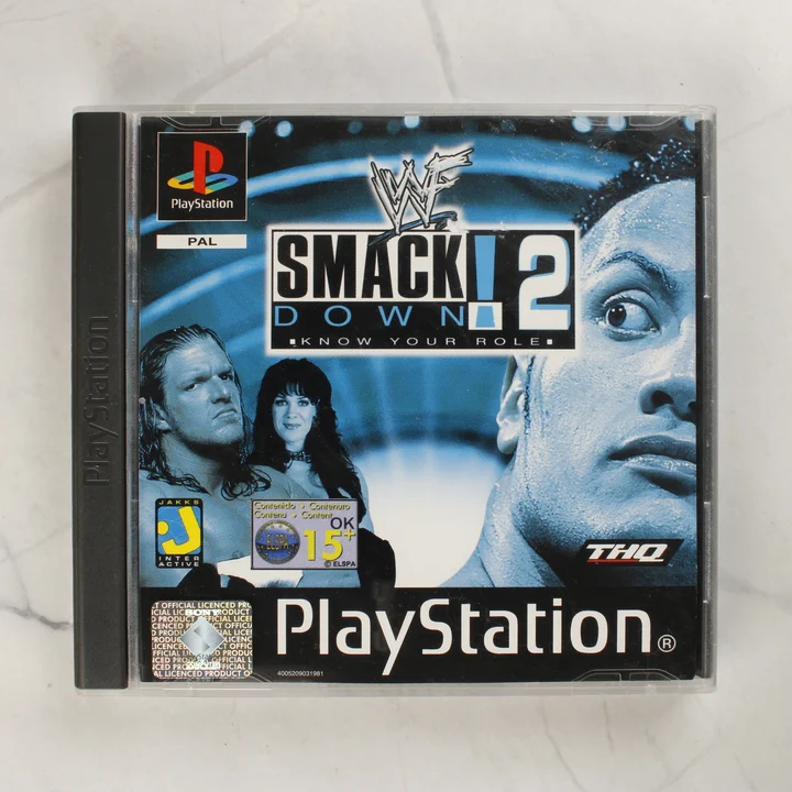 WWF SmackDown! 2: Know Your Role PS1 előlap WWF SmackDown! 2: Know Your Role PlayStation játék előlapja a tokban