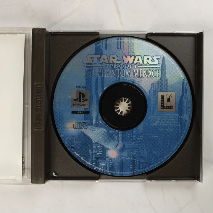 Star Wars Episode I The Phantom Menace PS1 CD lemez A Star Wars Episode I: The Phantom Menace PlayStation játék CD-lemeze a nyitott tokban