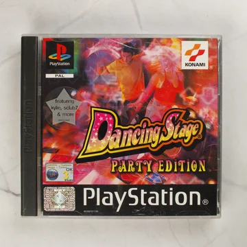 A Dancing Stage Party Edition PlayStation játék előlapja a tokban