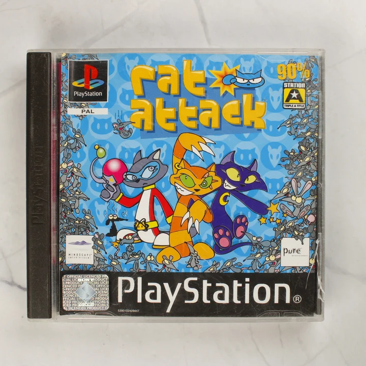 Rat Attack PS1 játék előlap Rat Attack PlayStation játék tok előlapja
