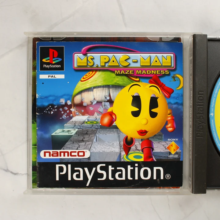 Ms. Pac-Man Maze Madness PlayStation játék eredeti papír kézikönyve