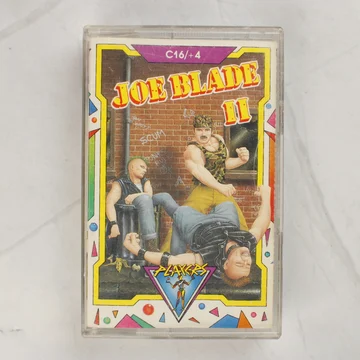 A Joe Blade II videójáték tokja elölről, színes illusztrációval