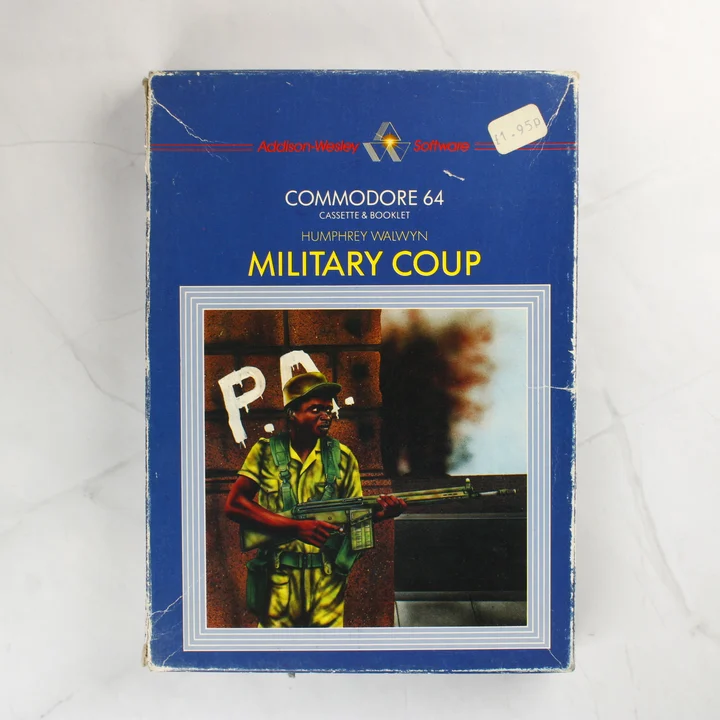 Military Coup C64 doboz Military Coup Commodore 64 játék dobozának előlapja