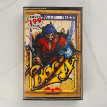 A Booty című Commodore 16 videójáték tokban, elölnézetből