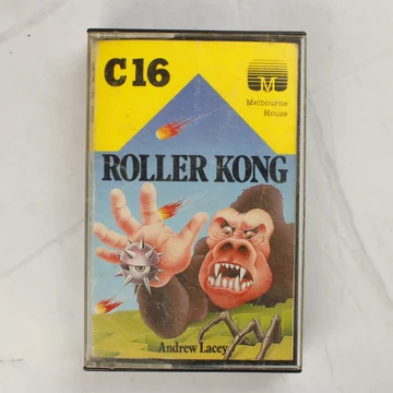 A Roller Kong videójáték kazetta tokban, elölnézetből