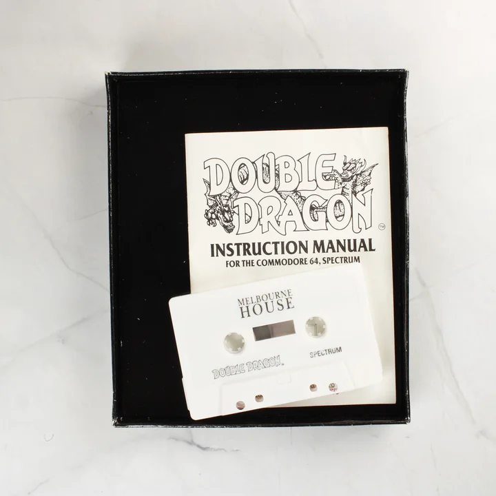 Double Dragon ZX Spectrum kazetta és használati útmutató a dobozban
