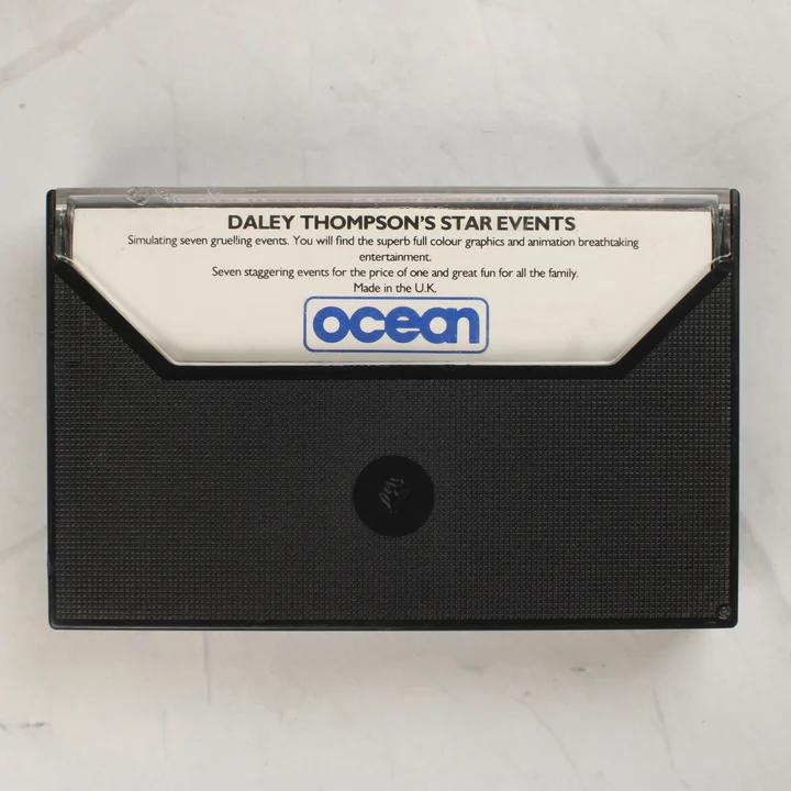Daley Thompson's Star Events Commodore 16 játék tokban, hátulnézet