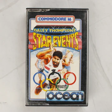 Daley Thompson's Star Events Commodore 16 játék tokban, elölnézet