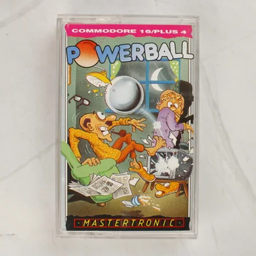 A Powerball videójáték tokos kiadása elölről, színes rajzolt borítóval