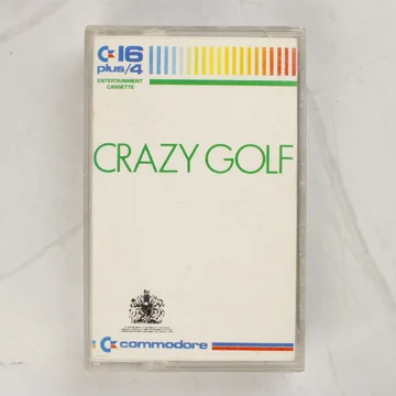 Crazy Golf videójáték kazetta tokban, elölnézetből