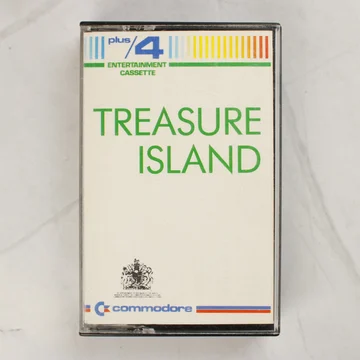 A Treasure Island videójáték Commodore Plus/4 verziójának tokja elölről
