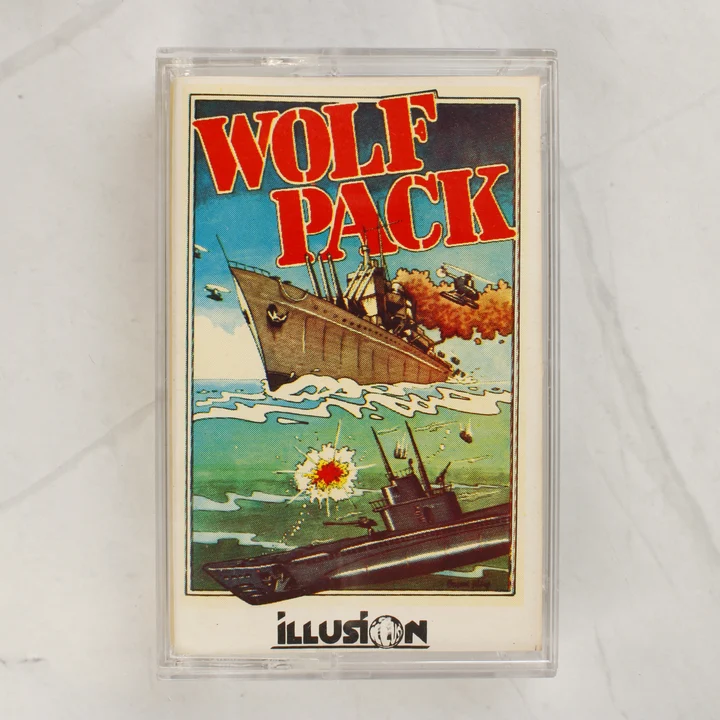 Wolf Pack videójáték kazetta tokban A Wolf Pack videójáték kazettás kiadása az eredeti műanyag tokban, színes borítóval
