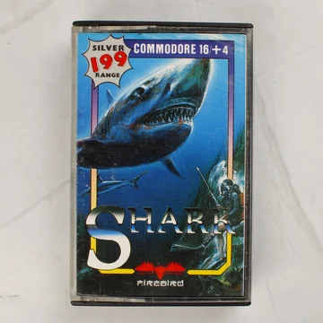 A Shark videójáték elölnézeti képe a műanyag tokban, a cápás borítóval