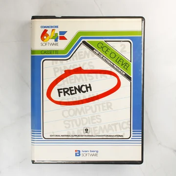 Commodore 64 French oktatószoftver tokjának előlapja
