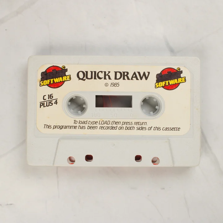 A Quick Draw játékot tartalmazó szürke kazetta