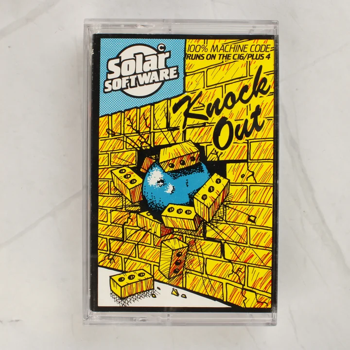 A Knock Out videójáték tokban lévő előlapi borítója a Solar Software logójával