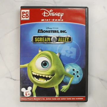 A Monsters, Inc. Scream Alley PC CD-ROM videójáték tokja elölről