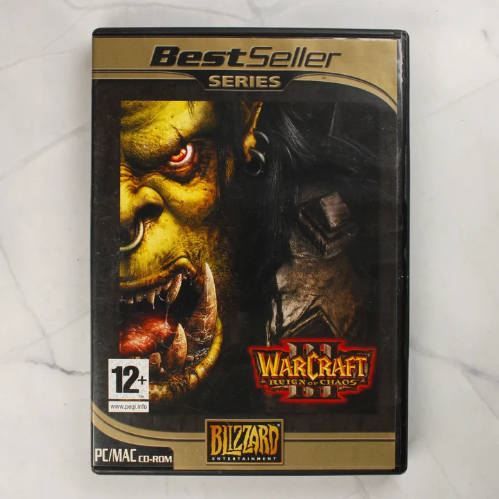 Warcraft III Reign of Chaos BestSeller Series előlap Warcraft III Reign of Chaos PC és Mac videójáték borítója műanyag tokban