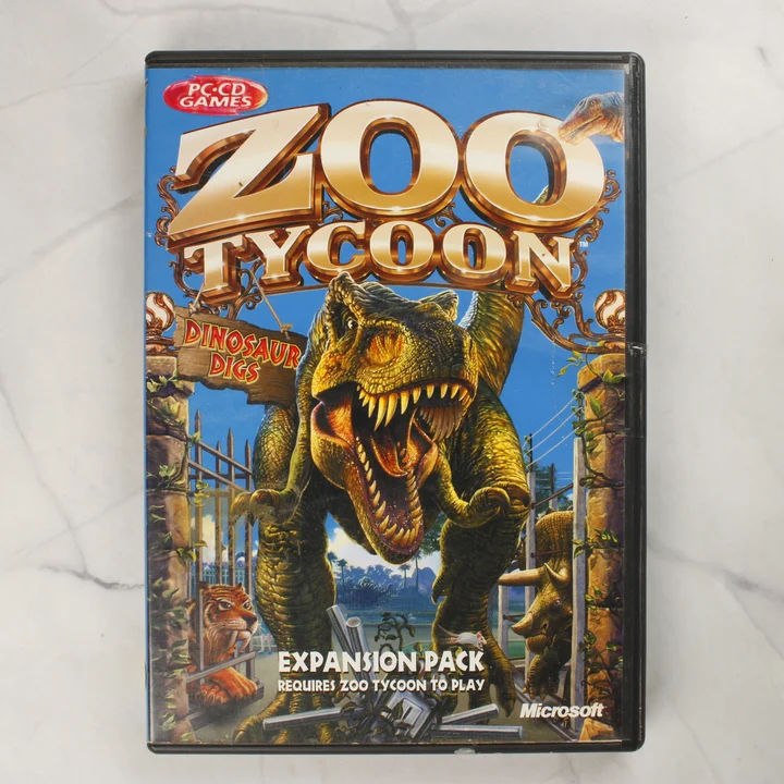 Zoo Tycoon Dinosaur Digs tok előlap Zoo Tycoon Dinosaur Digs PC videójáték kiegészítő tok előlapja