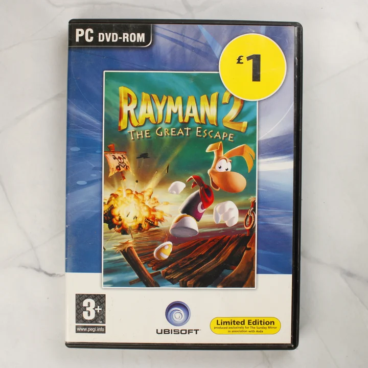 Rayman 2 The Great Escape PC játék előlap Rayman 2 The Great Escape PC DVD-ROM tok előlapja
