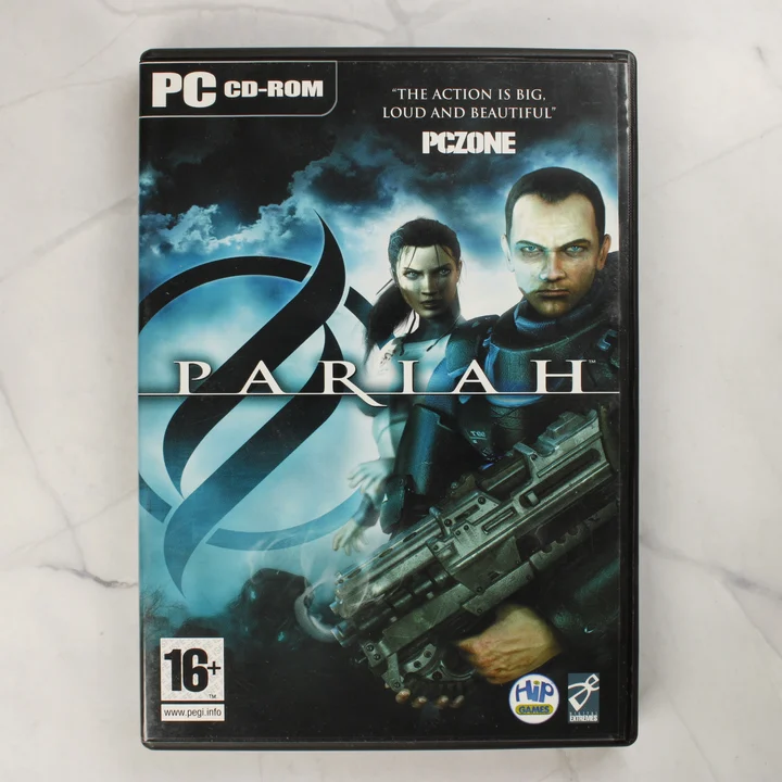 Pariah PC játék előlapja Pariah PC CD-ROM videójáték tokjának előlapja