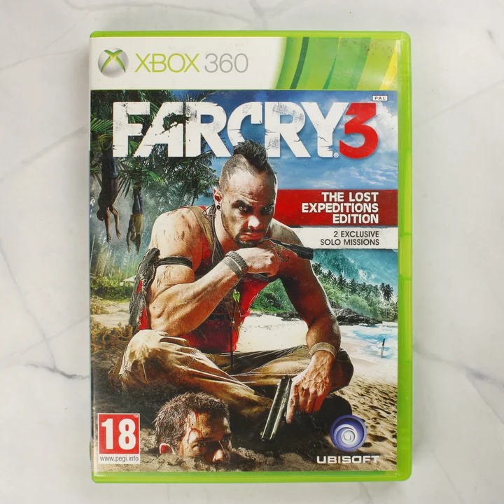 Far Cry 3 The Lost Expeditions Edition Xbox 360 videójáték előlapi borítója