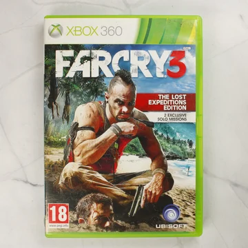 Far Cry 3 The Lost Expeditions Edition Xbox 360 videójáték előlapi borítója
