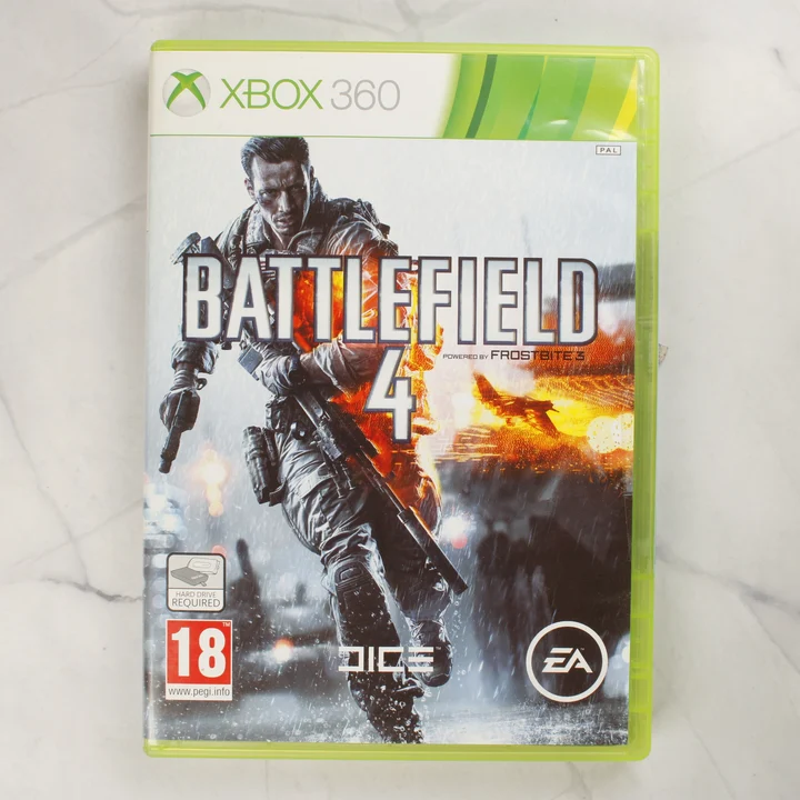 Battlefield 4 Xbox 360 előlapi borító Battlefield 4 Xbox 360 videójáték tokja elölről