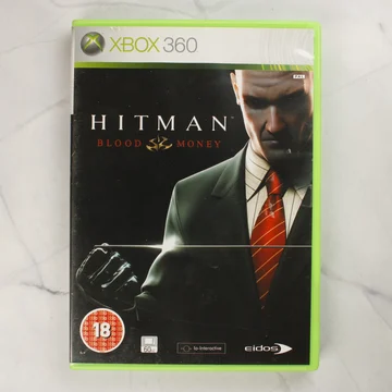 Hitman: Blood Money Xbox 360 videójáték előlapi borítója tokban
