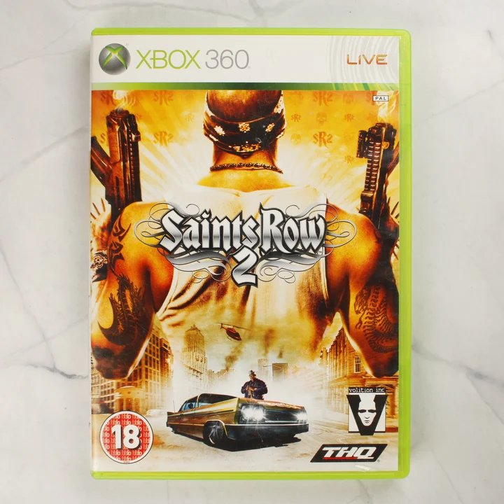 Saints Row 2 Xbox 360 előlapi borító Saints Row 2 Xbox 360 videójáték előlapi borítója műanyag tokban