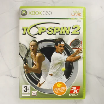 Top Spin 2 Xbox 360 videójáték tokja elölről