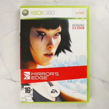 Mirror's Edge Xbox 360 videójáték zöld tokos előlapja