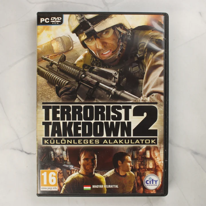 Terrorist Takedown 2: Különleges Alakulatok PC videójáték előlapi borítója DVD-tokban