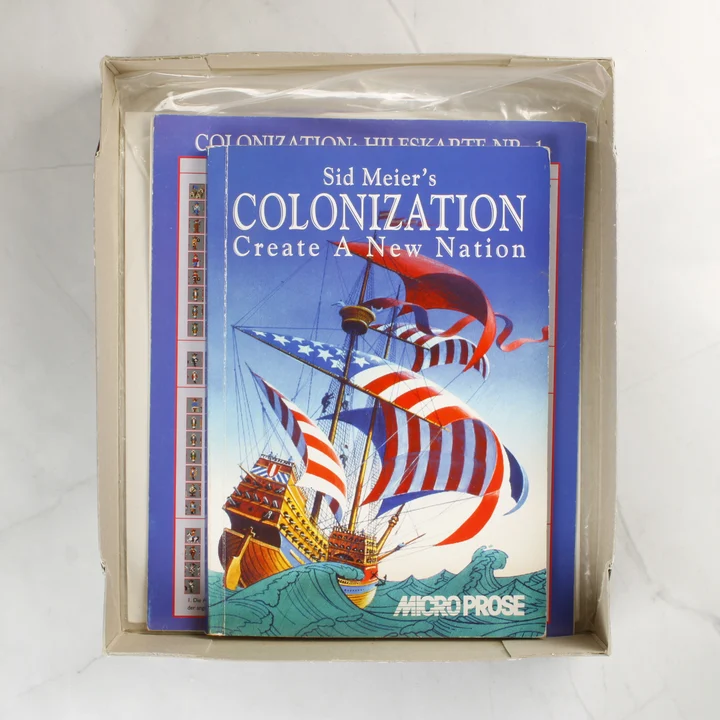 Sid Meier's Colonization kézikönyv a dobozban
