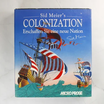 Sid Meier's Colonization PC játék dobozának eleje
