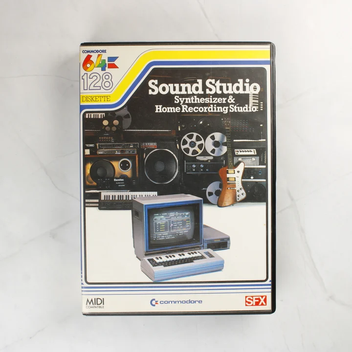 Commodore Sound Studio szoftver dobozának előlapja
