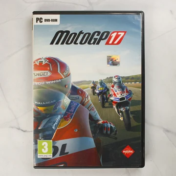 MotoGP 17 PC videójáték tokjának előlapja borítóval