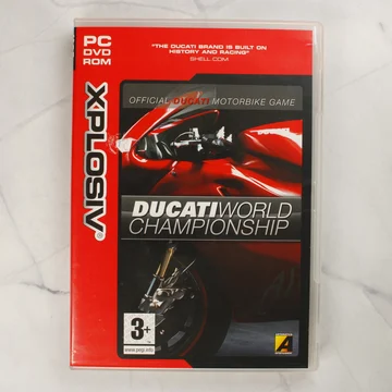 A Ducati World Championship PC-s videójáték műanyag tokjának előlapja