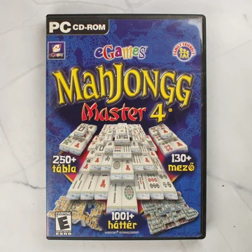 A MahJongg Master 4 PC-s videójáték eredeti fekete műanyag tokos borítója