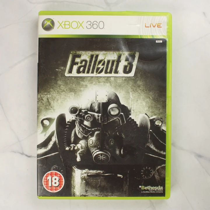Fallout 3 Xbox 360 előlap Fallout 3 Xbox 360 videójáték tokja elölről