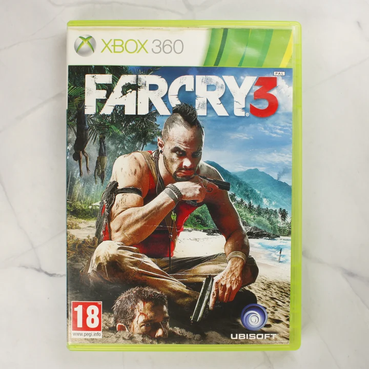Far Cry 3 Xbox 360 videójáték tokja elölről