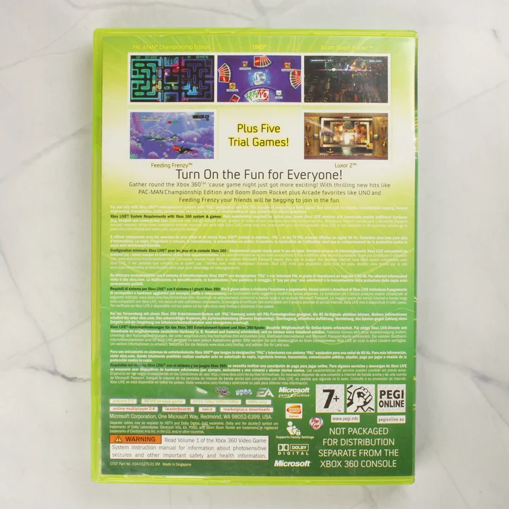 Xbox Live Arcade Compilation Disc hátlap Xbox Live Arcade Compilation Disc Xbox 360 videójáték tokja hátulról