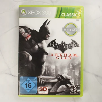 Batman: Arkham City Xbox 360 Classics kiadás előlapja tokban