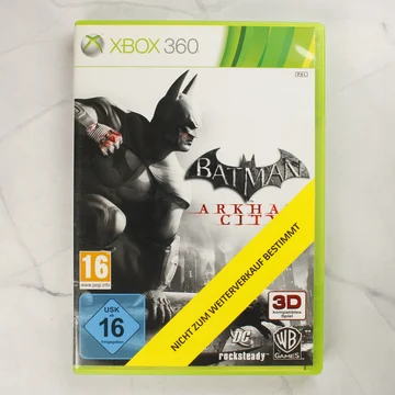 Batman Arkham City Xbox 360 videójáték dobozának előlapja