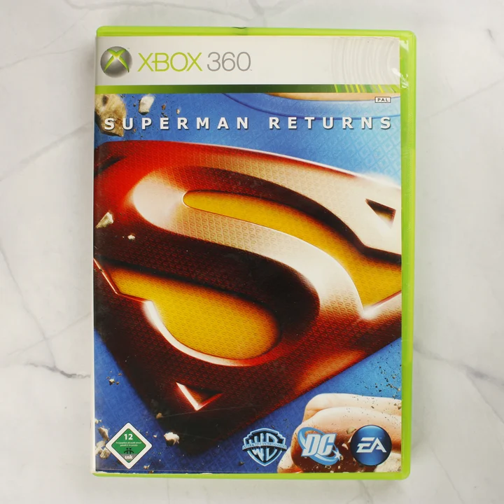 Superman Returns Xbox 360 előlap Superman Returns Xbox 360 videójáték tokjának előlapja